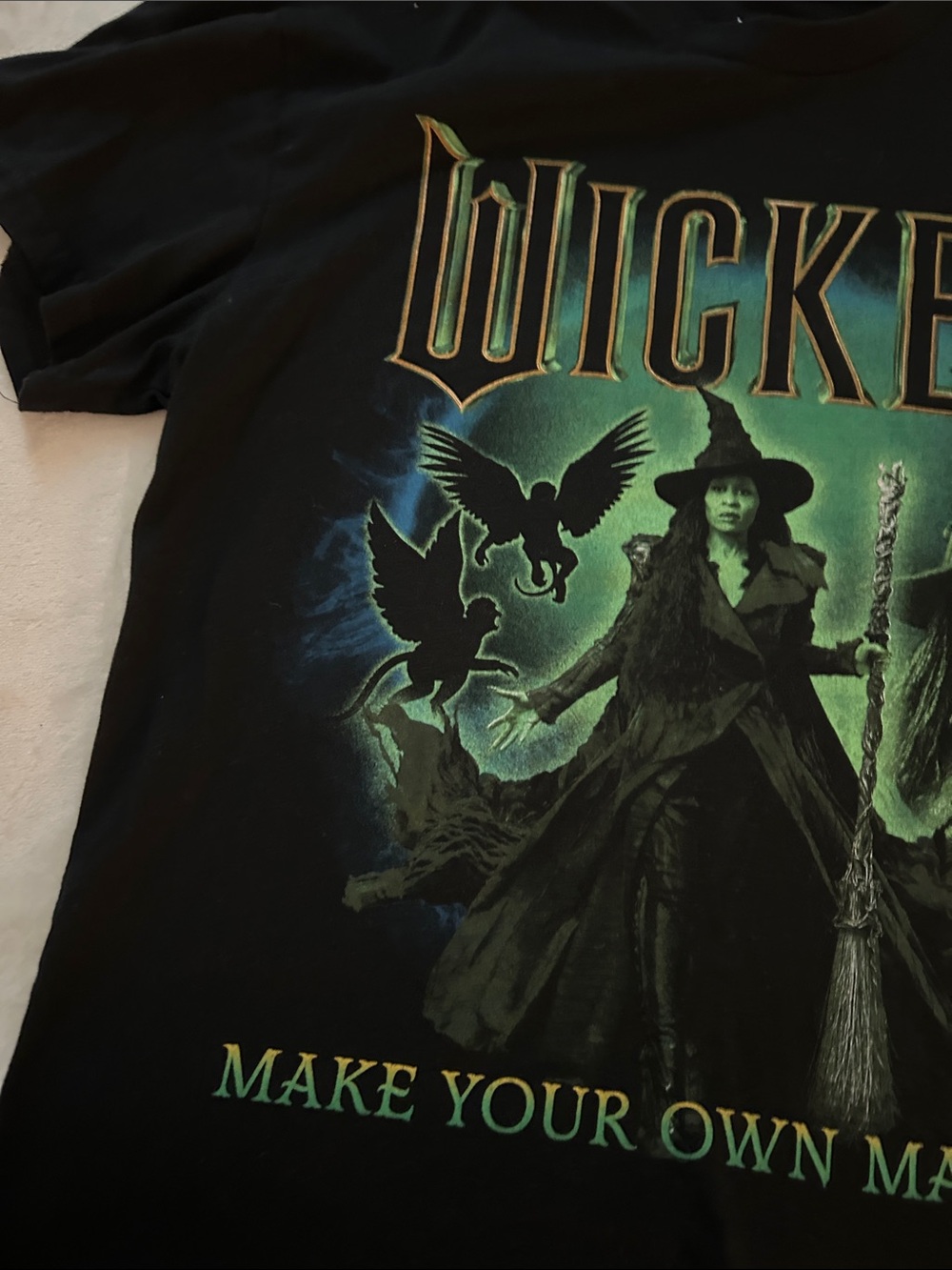 Wicked "Make Your Own Magic" Short Sleeve Tee - Black/Green - Picture 3 of 5